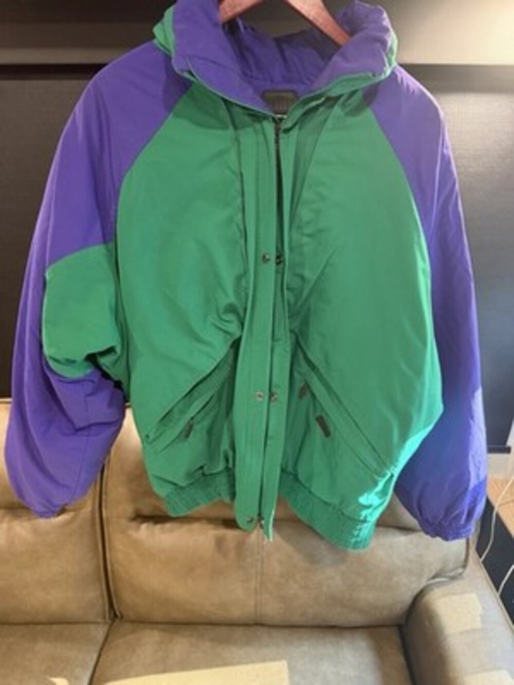 Rare Vintage Killy France Retro Neon Colorblock Ski Jacket Parka 1990s Mens L